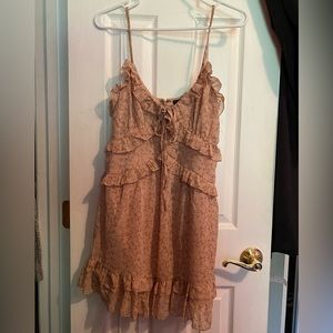 Pink Flower Mini Dress